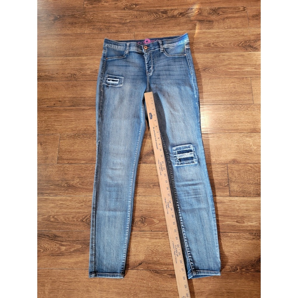 Wishful Park Distressed Skinny Jeans Jeggings Size Large Stretch Pull On 30×28